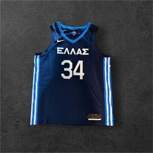 Nike Giannis Antetokounmpo Greece National Team Jersey #34 Hellas Men’s XL